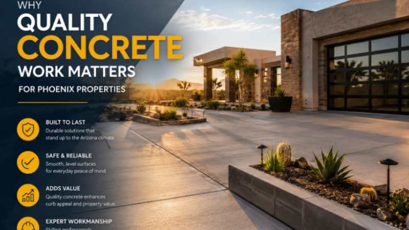 Why Quality Concrete Work Matters for Phoenix Homes and Commercial Properties?